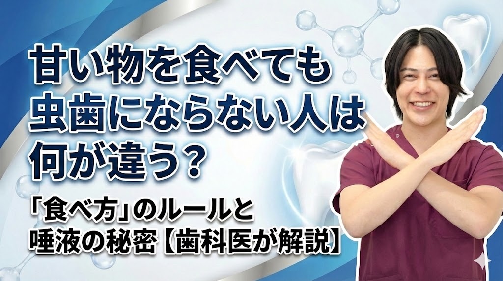 甘い物を食べても虫歯にならない人は何が違う？「食べ方」のルールと唾液の秘密【歯科医が解説】